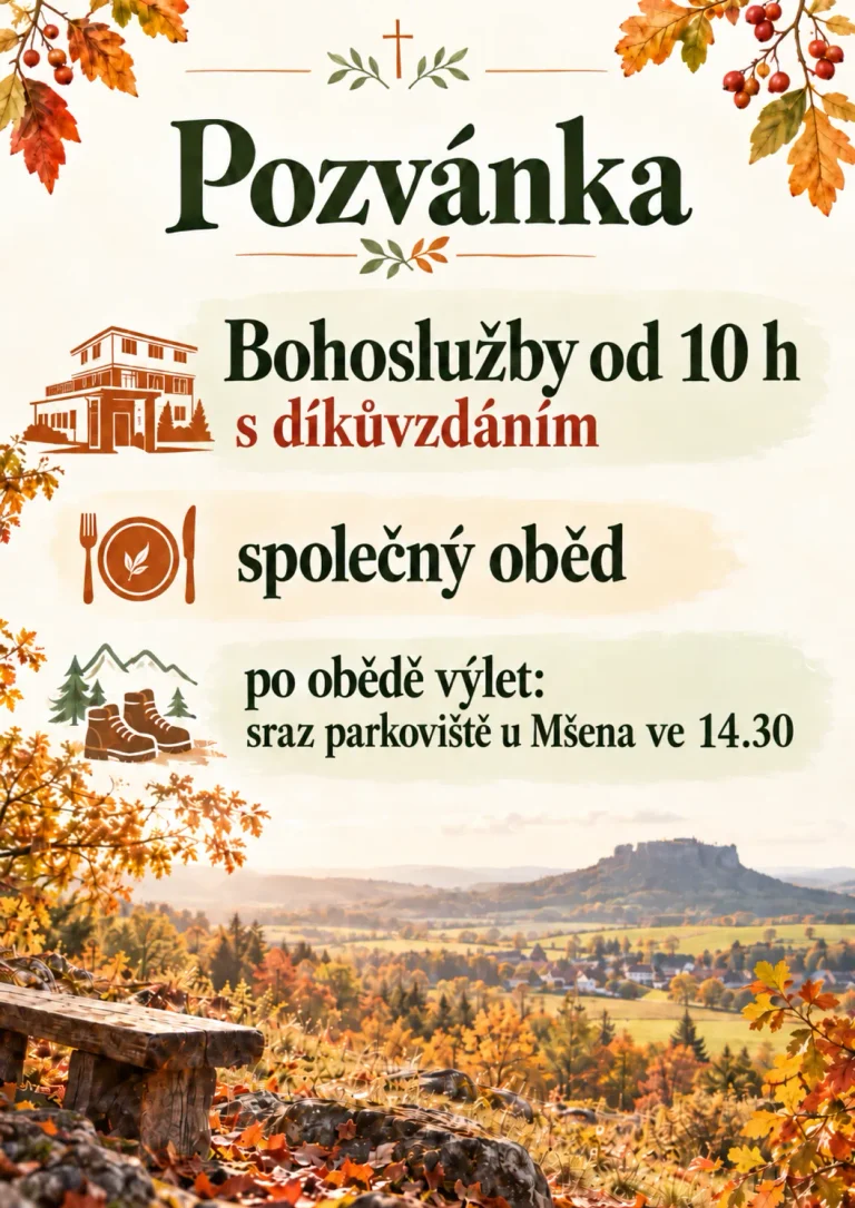 Pozvání k díkůvzdání a odpolednímu výletu